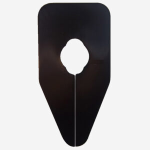 Maataanduider ovaal rond gat zwart (1x)