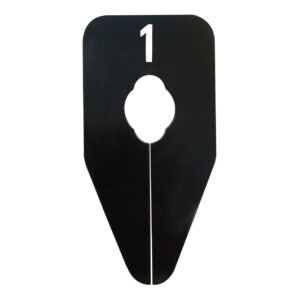 Maataanduider ovaal 1 zwart wit