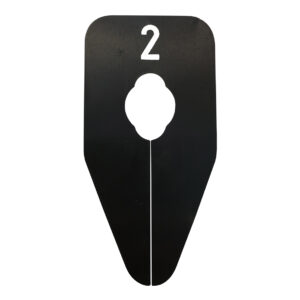 Maataanduider ovaal 2 zwart wit