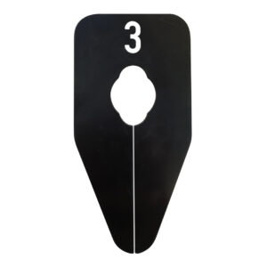 Maataanduider ovaal 3 zwart wit