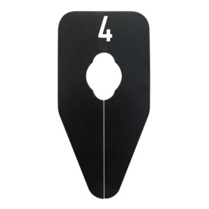 Maataanduider ovaal 4 zwart wit