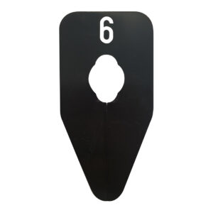 Maataanduider ovaal 6 zwart wit