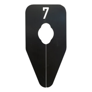 Maataanduider ovaal 7 zwart wit