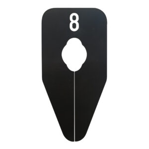 Maataanduider ovaal 8 zwart wit