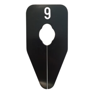 Maataanduider ovaal 9 zwart wit