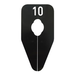 Maataanduider ovaal 10 zwart wit