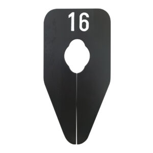 Maataanduider ovaal 16 zwart wit