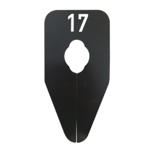 Maataanduider ovaal 17 zwart wit