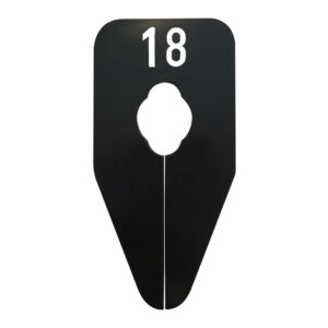 Maataanduider ovaal 18 zwart wit