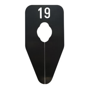 Maataanduider ovaal 19 zwart wit