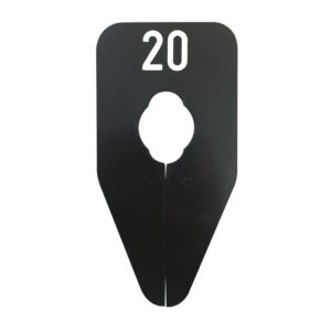 Maataanduider ovaal 20 zwart wit