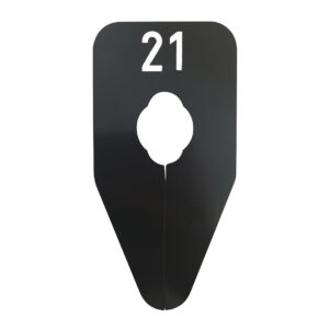 Maataanduider ovaal 21 zwart wit