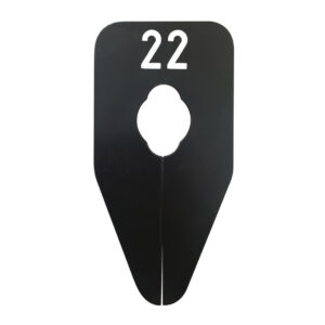 Maataanduider ovaal 22 zwart wit