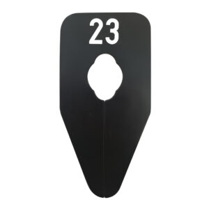 Maataanduider ovaal 23 zwart wit