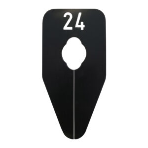 Maataanduider ovaal 24 zwart wit