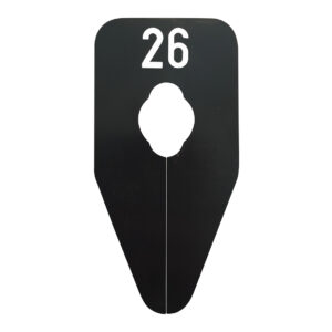 Maataanduider ovaal 26 zwart wit