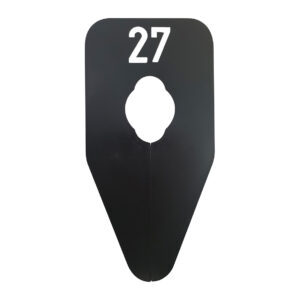 Maataanduider ovaal 27 zwart wit