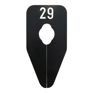 Maataanduider ovaal 29 zwart wit