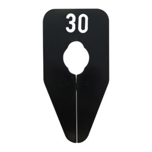 Maataanduider ovaal 30 zwart wit