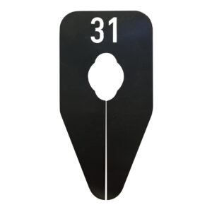 Maataanduider ovaal 31 zwart wit