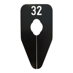 Maataanduider ovaal 32 zwart wit