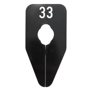 Maataanduider ovaal 33 zwart wit