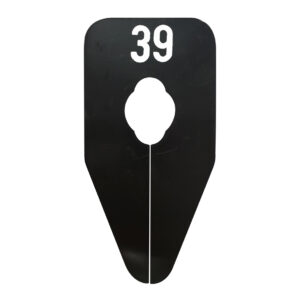 Maataanduider ovaal 39 zwart wit