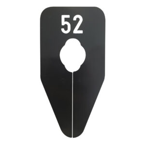 Maataanduider ovaal 52 zwart wit