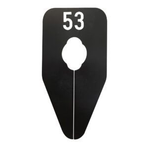 Maataanduider ovaal 53 zwart wit