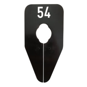 Maataanduider ovaal 54 zwart wit