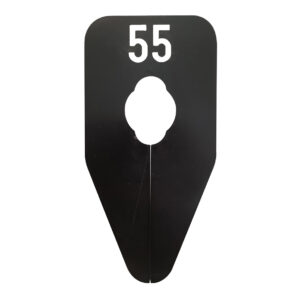 Maataanduider ovaal 55 zwart wit