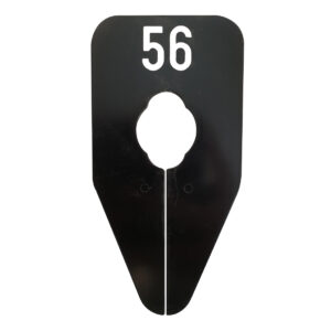 Maataanduider ovaal 56 zwart wit