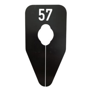 Maataanduider ovaal 57 zwart wit