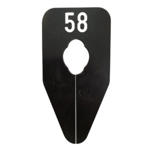 Maataanduider ovaal 58 zwart wit