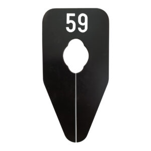 Maataanduider ovaal 59 zwart wit