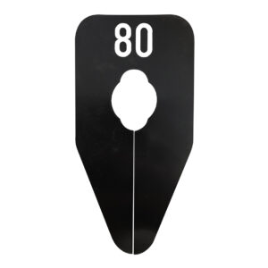 Maataanduider ovaal 80 zwart wit