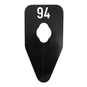 Maataanduider ovaal 94 zwart wit