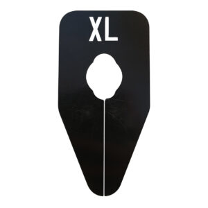 Maataanduider ovaal XL zwart wit