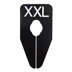 Maataanduider ovaal XXL zwart wit