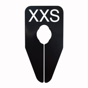 Maataanduider ovaal XXS zwart wit