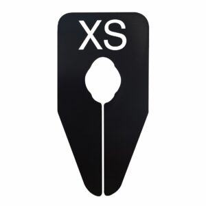 Maataanduider ovaal XS zwart wit