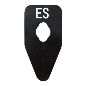 Maataanduider ovaal ES zwart wit