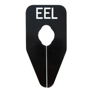 Maataanduider ovaal EEL zwart wit