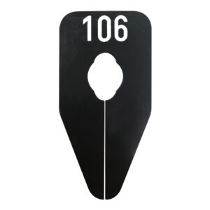 Maataanduider ovaal 106 zwart wit