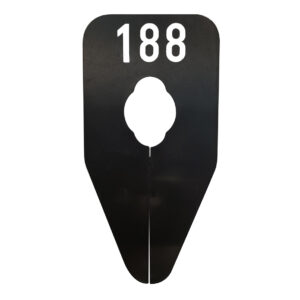 Maataanduider ovaal 188 zwart wit