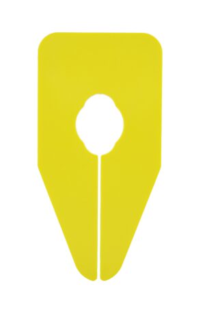 Maataanduider ovaal geel onbedrukt