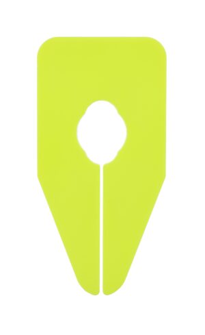 Maataanduider ovaal lichtgeel onbedrukt