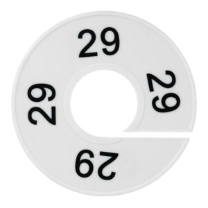 Maatring wit zwart 4x bedrukt maat 29