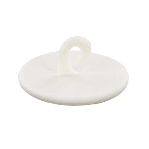 Kleefhaak wit 36mm met haak (10x)