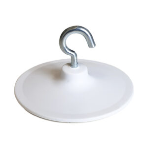 Kleefhaak wit 38mm met haakje (1x)